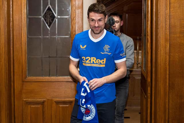 Aaron Ramsey won't make his Rangers debut against Celtic on Wednesday night. (Photo by Ross MacDonald / SNS Group)
