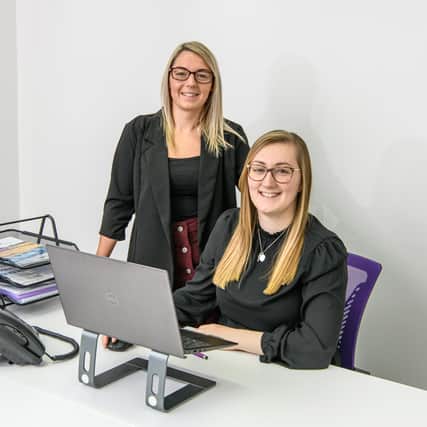 Louise Cormack and Kayleigh Ross from Phil Anderson Financial Services' Caithness office (Pic: Angus MacKay)