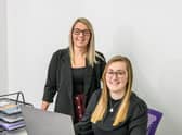 Louise Cormack and Kayleigh Ross from  Phil Anderson Financial Services' Caithness office (Pic: Angus MacKay)