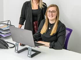 Louise Cormack and Kayleigh Ross from  Phil Anderson Financial Services' Caithness office (Pic: Angus MacKay)