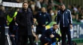 Hibs boss Lee Johnson and St Johnstone's Callum Davidson. (Photo by Mark Scates / SNS Group)