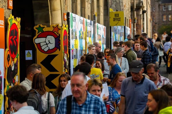 Queues outside the Pleasance on a normal year.