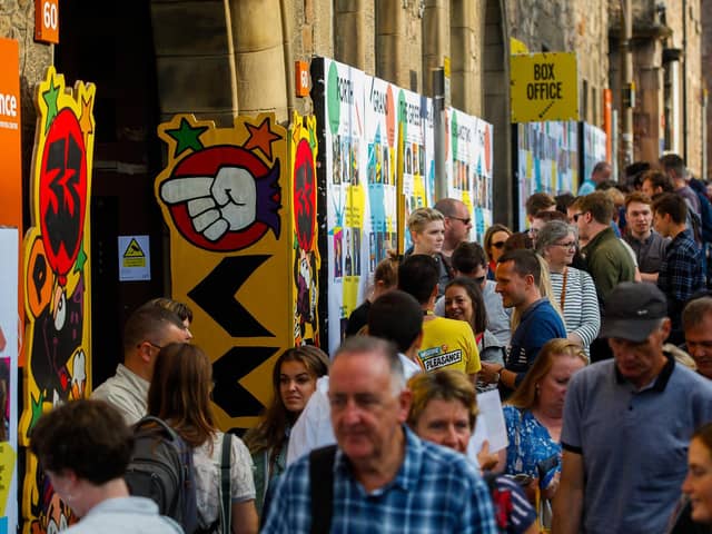 Queues outside the Pleasance on a normal year.