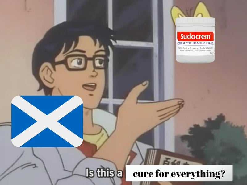 If you were raised in Scotland, any bruise or cut you got as a child probably meant seeing this tub getting taken out of the cupboard right away.