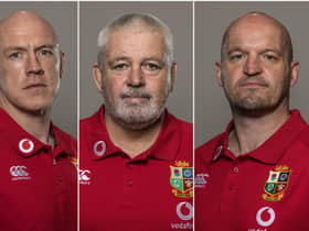 Lions head coach Warren Gatland, centre, will be assisted Scotland coaches Steve Tandy, left, and Gregor Townsend, right. Picture: Inpho
