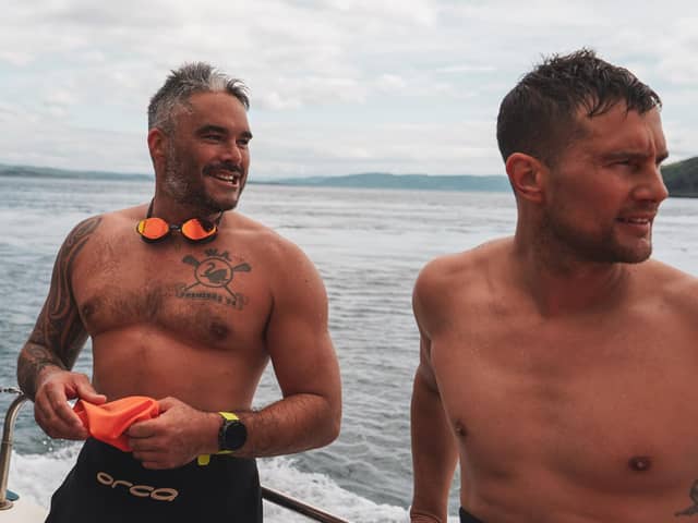 Brothers Nick and Alex Ravenhall swam across the Corryvreckan with bottles of whisky strapped to their bodies to raise money for Sea Shepherd New Zealand.