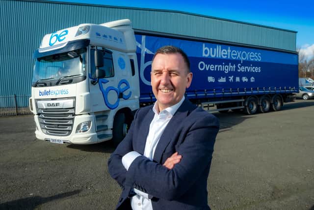Bullet Express managing director John McKail said some of its lorries were off the road for lack of drivers. Picture: Peter Devlin
