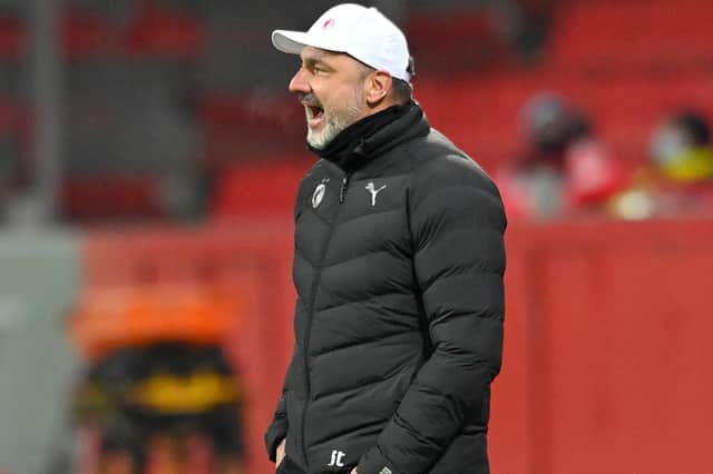 Jindrich Trpisovsky, Manager of Slavia Praha (Photo by Sascha Steinbach - Pool/Getty Images)