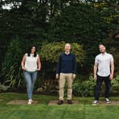 Glasgow tech firm Frog Systems has unveiled a partnership with healthcare specialist Small Changes, at the start of Mental Health Awareness Week.  L to R: Dr Laura Coia, Dr Matt Wild, Grant Yuill and Dr Isabel Howat.
