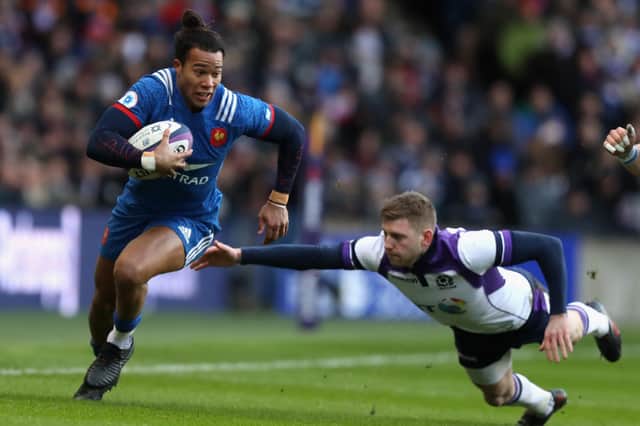 Teddy Thomas scored two tries for France against Scotland at Murrayfield in 2018 and is expected to return to the French side after injury. Picture: David Rogers/Getty Images