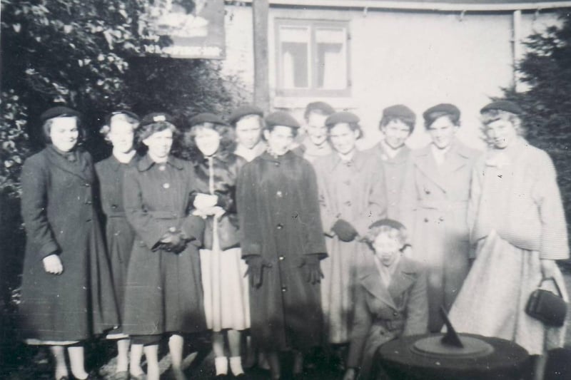 Can anyone tell us about this photo taken in Clay Cross, tagged senior girls and may have been taken in the 1950s?
