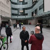 The BBC apologised to Donald Trump over edits made in Panorama (Photo by Adrian DENNIS / AFP)