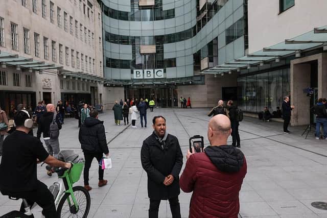 The BBC apologised to Donald Trump over edits made in Panorama (Photo by Adrian DENNIS / AFP)