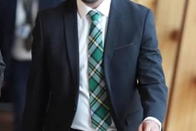 First Minister Humza Yousaf at the Scottish Parliament in Edinburgh