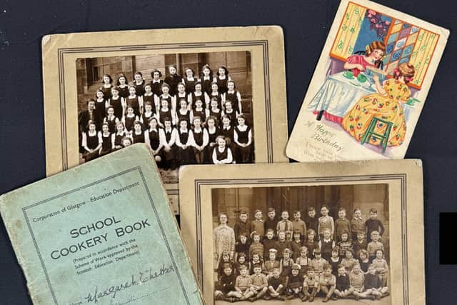 Class photos and cookery book from Rumford Street School, Glasgow.