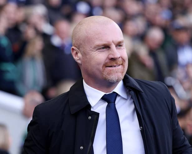 Everton manager Sean Dyche has played down claims he slapped Nathan Patterson. (Photo by Warren Little/Getty Images)