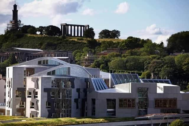 The Scottish Parliament building in Edinburgh