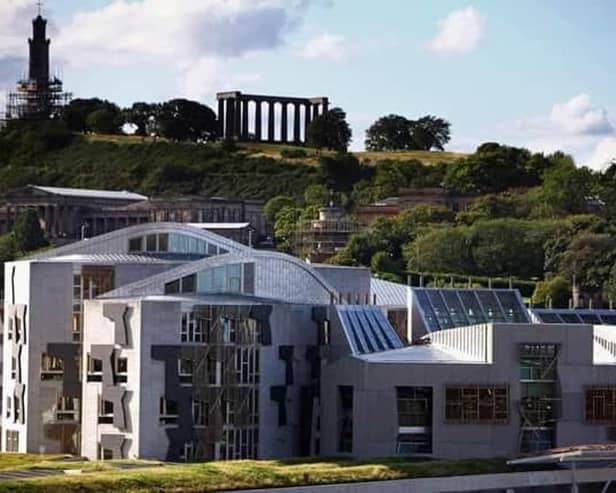 The Scottish Parliament building in Edinburgh