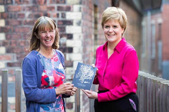 First Minister Nicola Sturgeon unveiled Kathleen Jamie as Scotland's new Makar at the Scottish Poetry Library in Edinburgh. Picture: Robert Perry/PA Wire