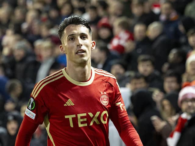 Rangers could target Aberdeen striker Bojan Miovski, according to Kris Boyd. (Photo by Ross MacDonald / SNS Group)