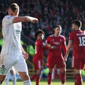 Ryan Porteous after being sent off during a cinch Premiership match between Aberdeen and Hibernian.  (Photo by Craig Foy / SNS Group)