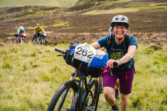 Many riders pushed their bikes up the toughest uphill sections. (Photo by Markus Stitz/Lezyne Cateran Dirt Dash)