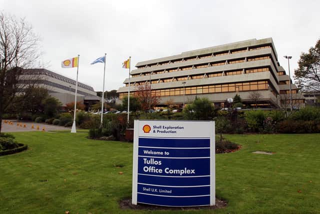 A general view archive picture of the Shell Exploration and Production offices in Aberdeen. Picture: Andrew Milligan/PA