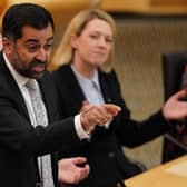 Humza Yousaf makes a point during First Minster's Questions in Holyrood on Thursday (Picture: Andrew Milligan/PA)