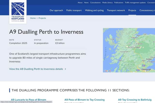 The Transport Scotland website still states the project will be completed in 2025 despite only 11 of some 80 miles being dualled in the last decade