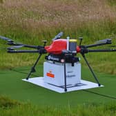 The UK's first Royal Mail drone delivery service has been launched in Orkney (Picture: Maggie Mullan/Royal Mail/PA Wire)
