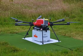 The UK's first Royal Mail drone delivery service has been launched in Orkney (Picture: Maggie Mullan/Royal Mail/PA Wire)