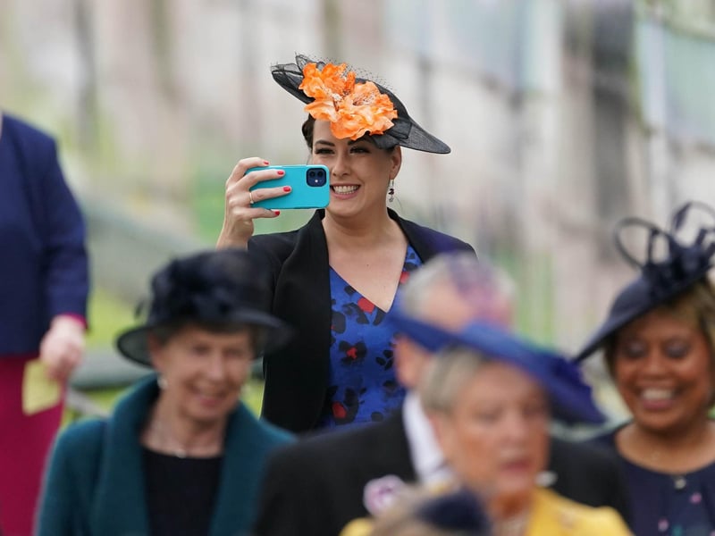 Guests arriving at Westminster Abbey, London, ahead of the coronation of King Charles III and Queen Camilla on Saturday.
