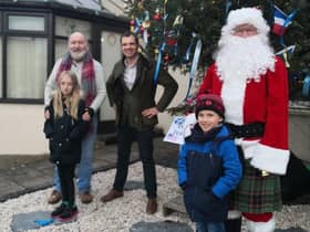 Twinning Group Christmas peace tree was switched on at Kirktown Garden Centre.