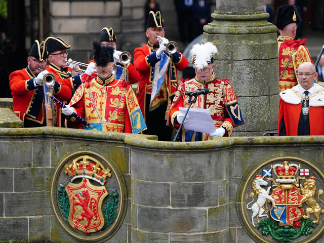 An Accession Proclamation Ceremony at Mercat Cross, Edinburgh, publicly proclaiming King Charles III as the new monarch. Picture date: Sunday September 11, 2022.