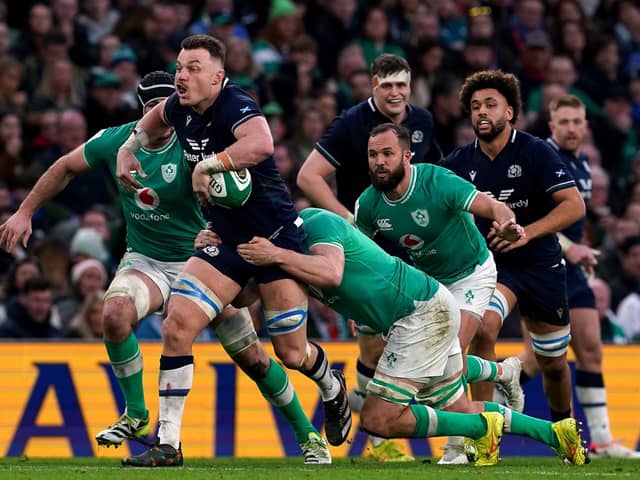 Jack Dempsey on the attack for Scotland during the Guinness Six Nations match against Ireland at the Aviva Stadium in Dublin. The hosts won 17-13.  (Picture: Brian Lawless/PA Wire)