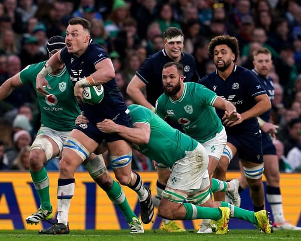 Jack Dempsey on the attack for Scotland during the Guinness Six Nations match against Ireland at the Aviva Stadium in Dublin. The hosts won 17-13.  (Picture: Brian Lawless/PA Wire)