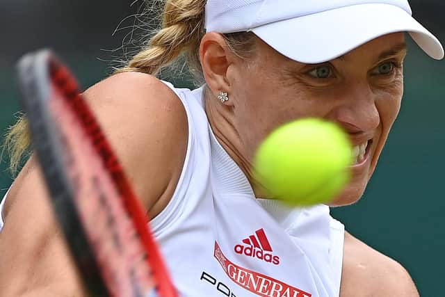 A study in concentration ... Angelique Kerber on Centre Court