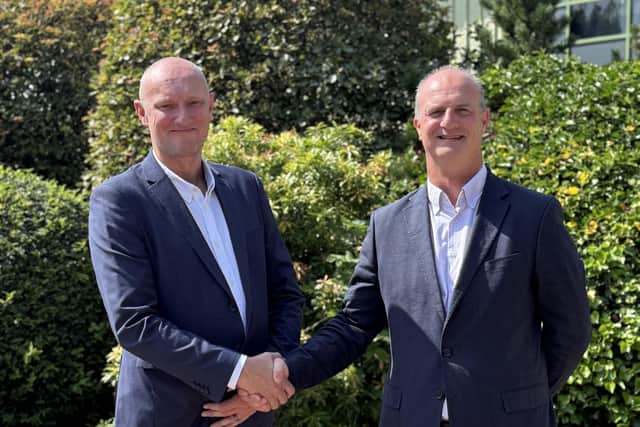Gavin Faulds, Chief Commercial Officer for Emtelle, with Neil Conaghan, CEO of GoFibre