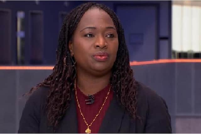 Kadi Johnson, sister of Sheku Bayoh, appeared on the BBC on Sunday