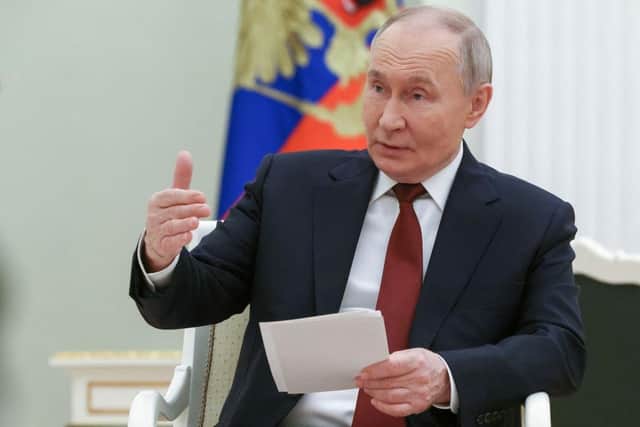 Russia's President Vladimir Putin at a meeting in Moscow this week (Picture: Sergei KARPUKHIN / POOL / AFP)
