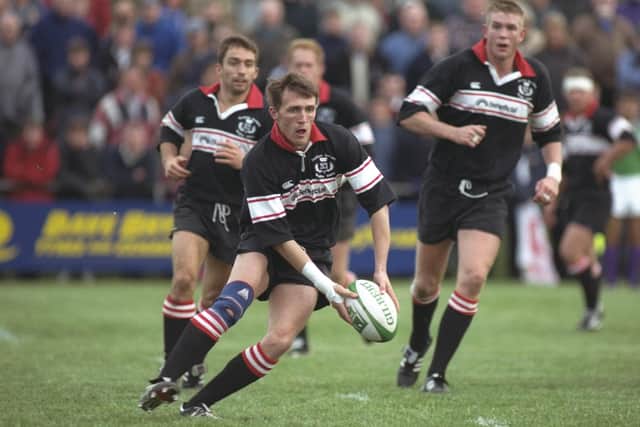 Michael Dods in action for the Borders during a Heineken Cup match against Brive at Netherdale in 1997.