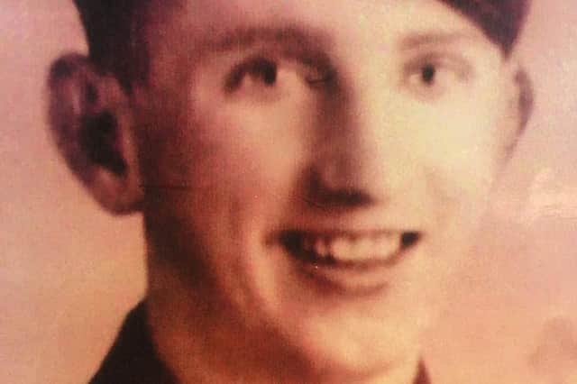 Jimmy Johnstone as a young soldier
