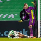 Celtic's Christopher Jullien suffered an injury against Dundee United on December 30, 2020. (Photo by Craig Williamson / SNS Group)