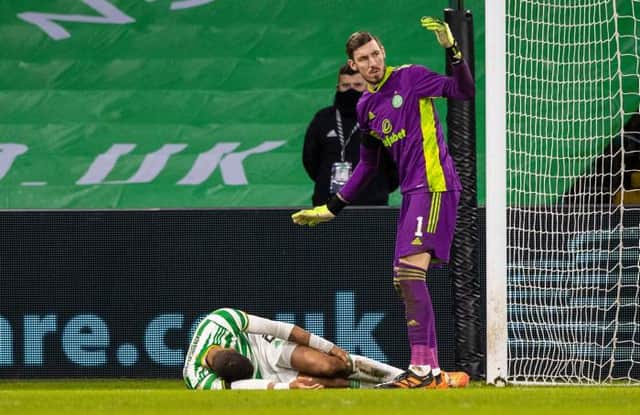 Celtic's Christopher Jullien suffered an injury against Dundee United on December 30, 2020. (Photo by Craig Williamson / SNS Group)