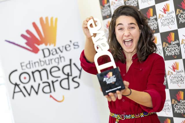 Lara Ricote was named best newcomer a the Dave's Edinburgh Comedy Awards ceremony.