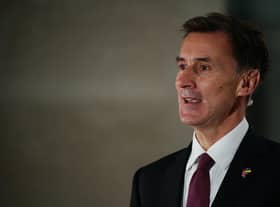 Chancellor of the Exchequer Jeremy Hunt gives a television interview the morning after his autumn statement, outside the BBC studios in central London. Picture date: Friday November 18, 2022.