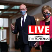 Nicola Sturgeon addresses the Scottish Parliament.