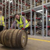 From left: Gary McGrath, Masterton Bond operations manager and Artisanal Spirits Company boss Andrew Dane. Picture: Artisanal Spirits Company/Peter Sandground.