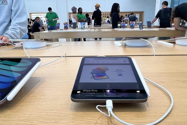 Apple stores will be holding “Make a Theme Song” and “Code your First App” workshops at selected stores. Credit:Joe Raedle/Getty Images