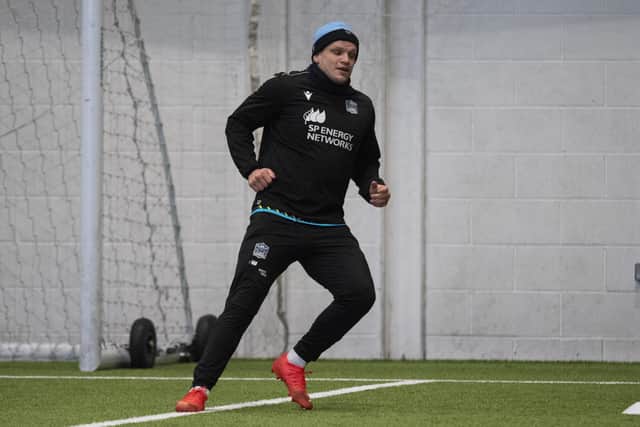 George Turner during Glasgow Warriors training ahead of Friday's match against Perpignon. (Photo by Ross MacDonald / SNS Group)